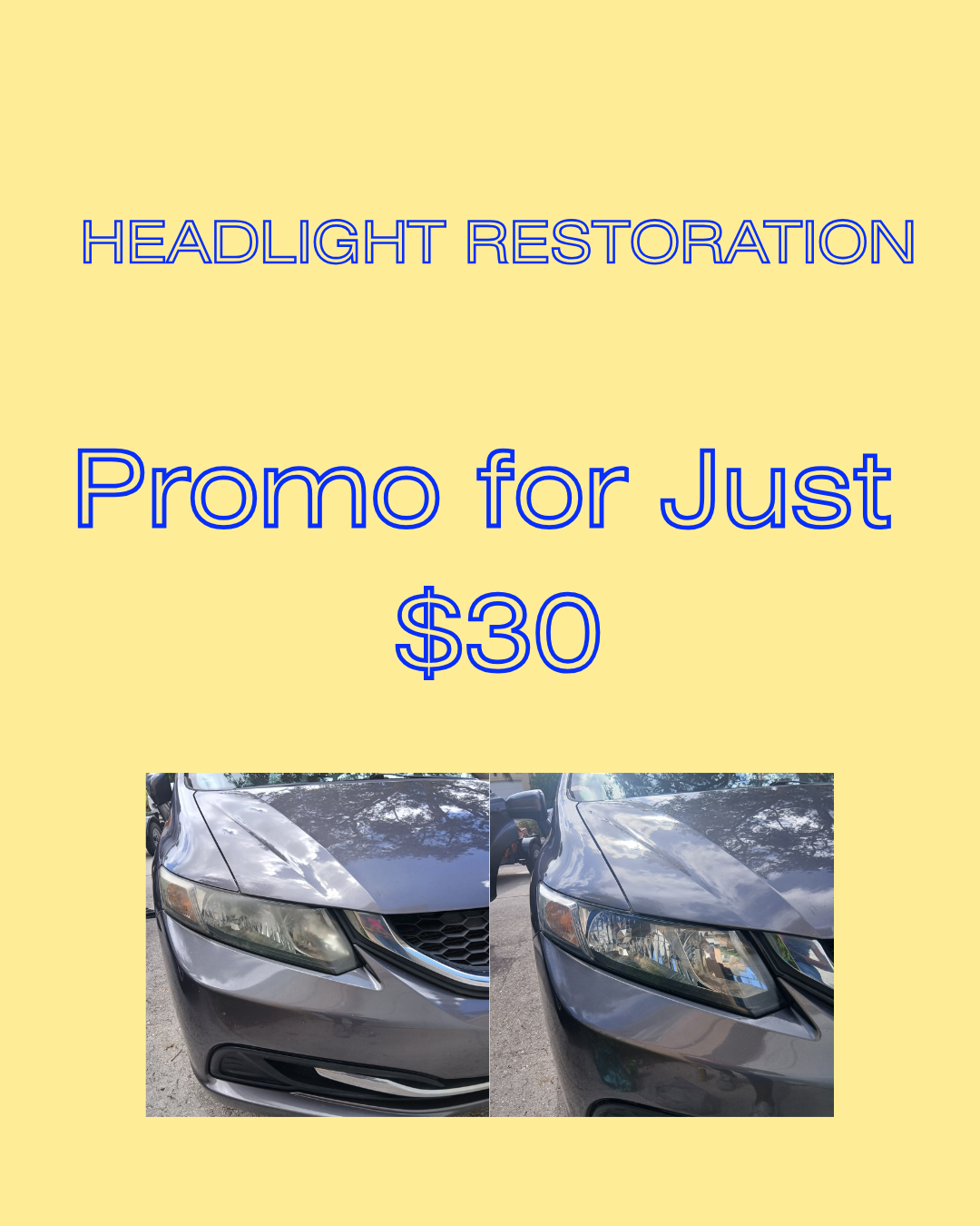 Headlight Restoration Sale Palm Beach County